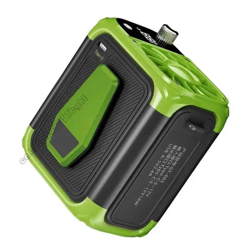 محمولة مقطع مقطع مروحة صغيرة معلقة مروحة مروحة يمكن ارتداؤها حزام الخصر مقطع القابلة لإعادة الشحن #3