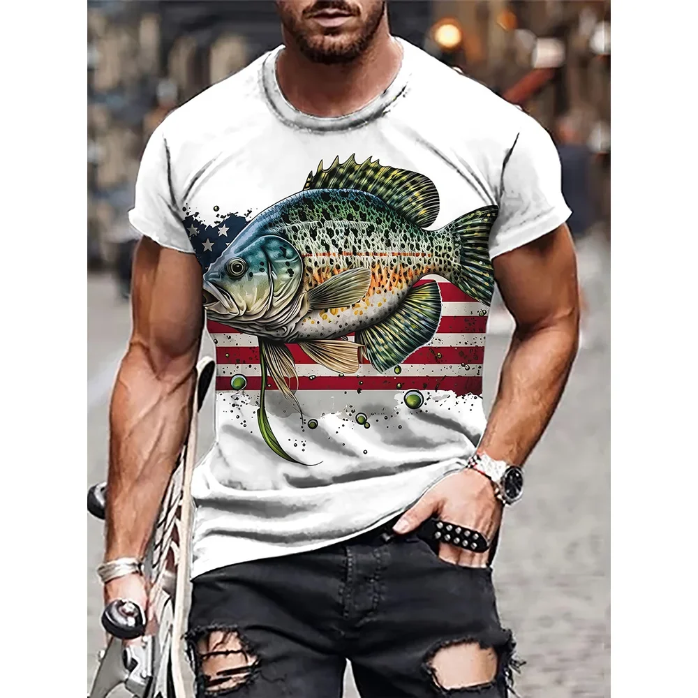 

2024 Summer New Hot 3d Printed Men's T-shirt Outdoor Fishing Casual Fashion Comfortable Breathable Quick Drying Top Xxs-6xl