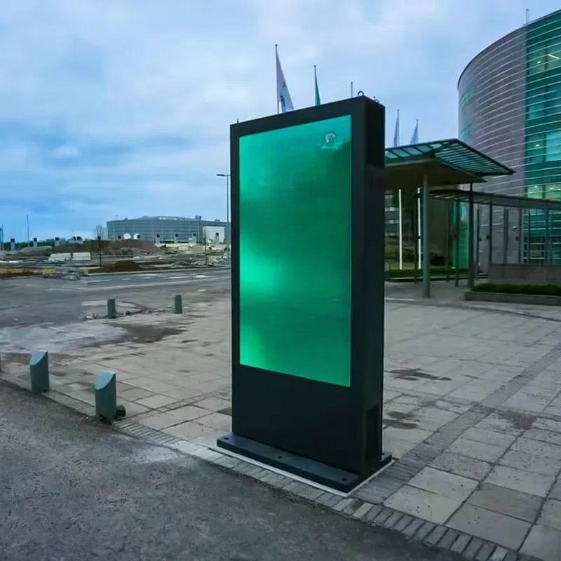 High IP65 Waterproof 4K Outdoor Advertising LCD Digital Signage Screen 3500Nits Floor Stand for Education Shopping Retail