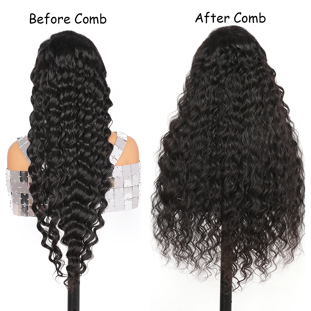 32 بوصة شفافة موجة عميقة HD الدانتيل الباروكات الأمامية شعر الإنسان 180% الكثافة 13x4 شعر مستعار الدانتيل عميق مجعد الدانتيل الجبهة الباروكات للنساء