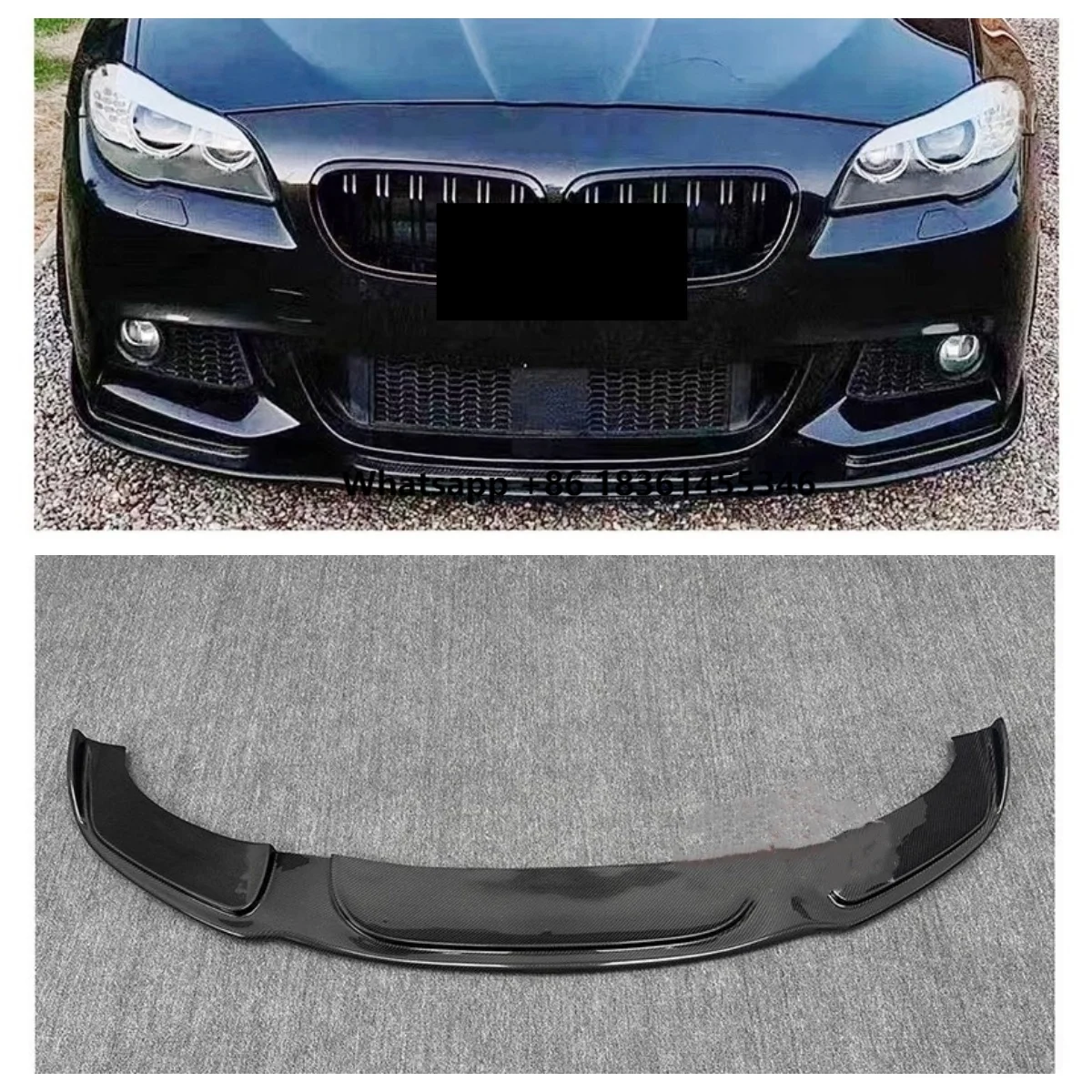 

for 5 Series F10 F18 11-17 Modified Sport style Front shovel Surround Car Accessories Carbon Fiber Front Lip