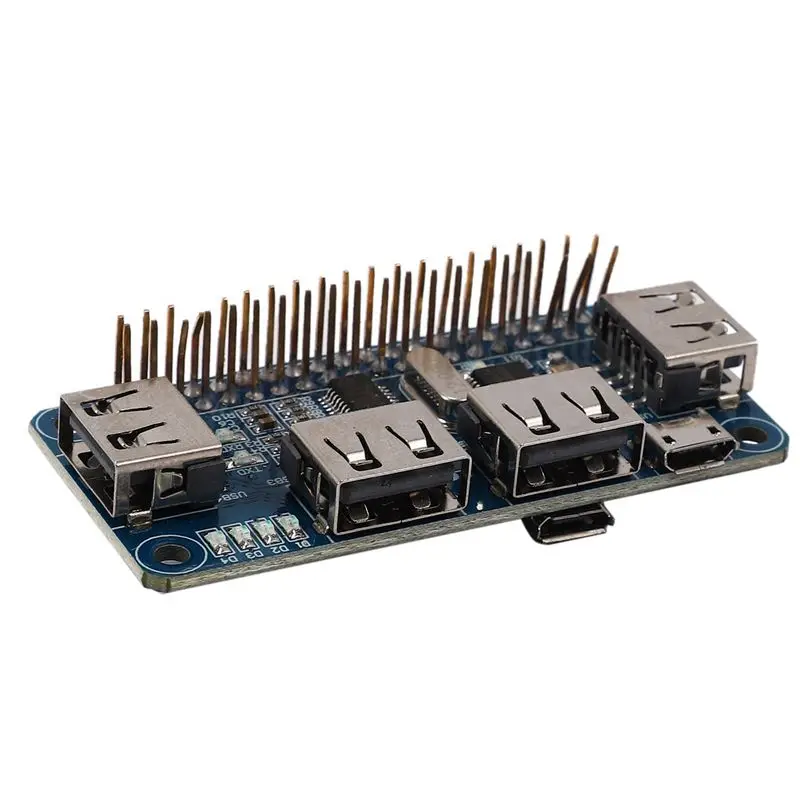 Efficient 3X 4 Ports USB HUB HAT For Raspberry Pi 3 / 2 / Zero W Extension Board USB To UART For Serial Debugging