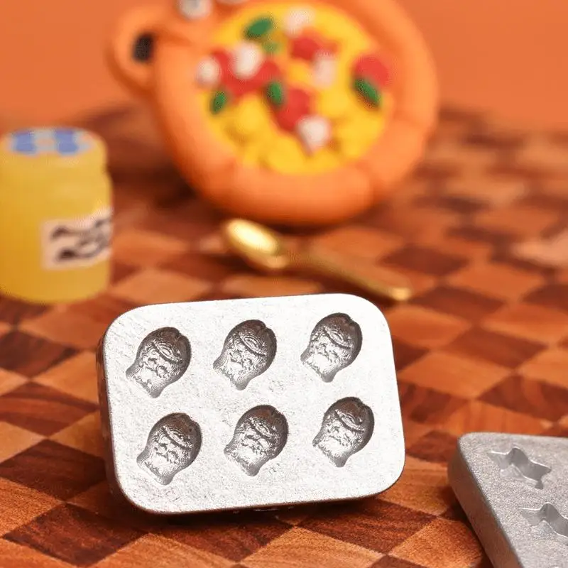 10 adorable YQT cookie baking trays for miniature food games, dollhouse sets, imaginative toys, trinkets, and DIY resin crafts. view 3