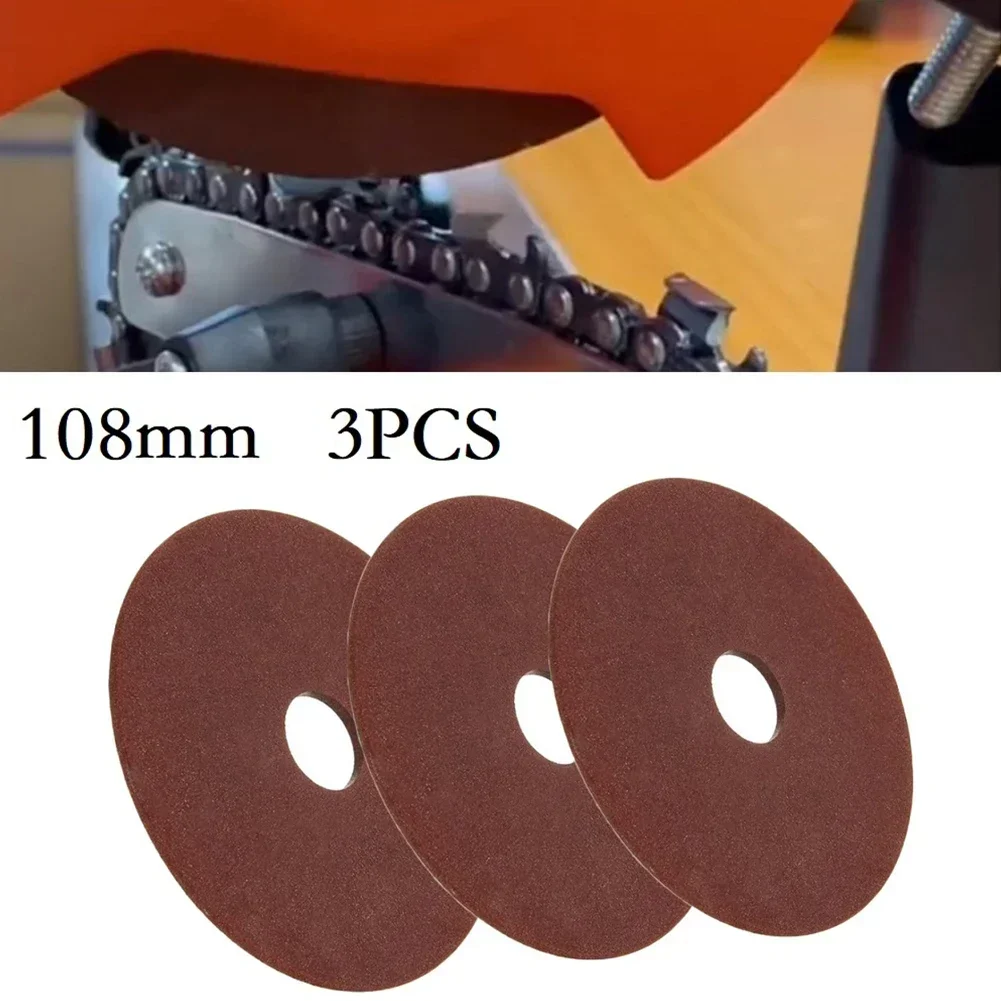 Imagem -06 - Rebolo Disco de Lixamento 108*3.2*22 mm Roda Afiar para Apontador de Motosserra Moedor Polimento 404 Ferramentas Corrente Peças