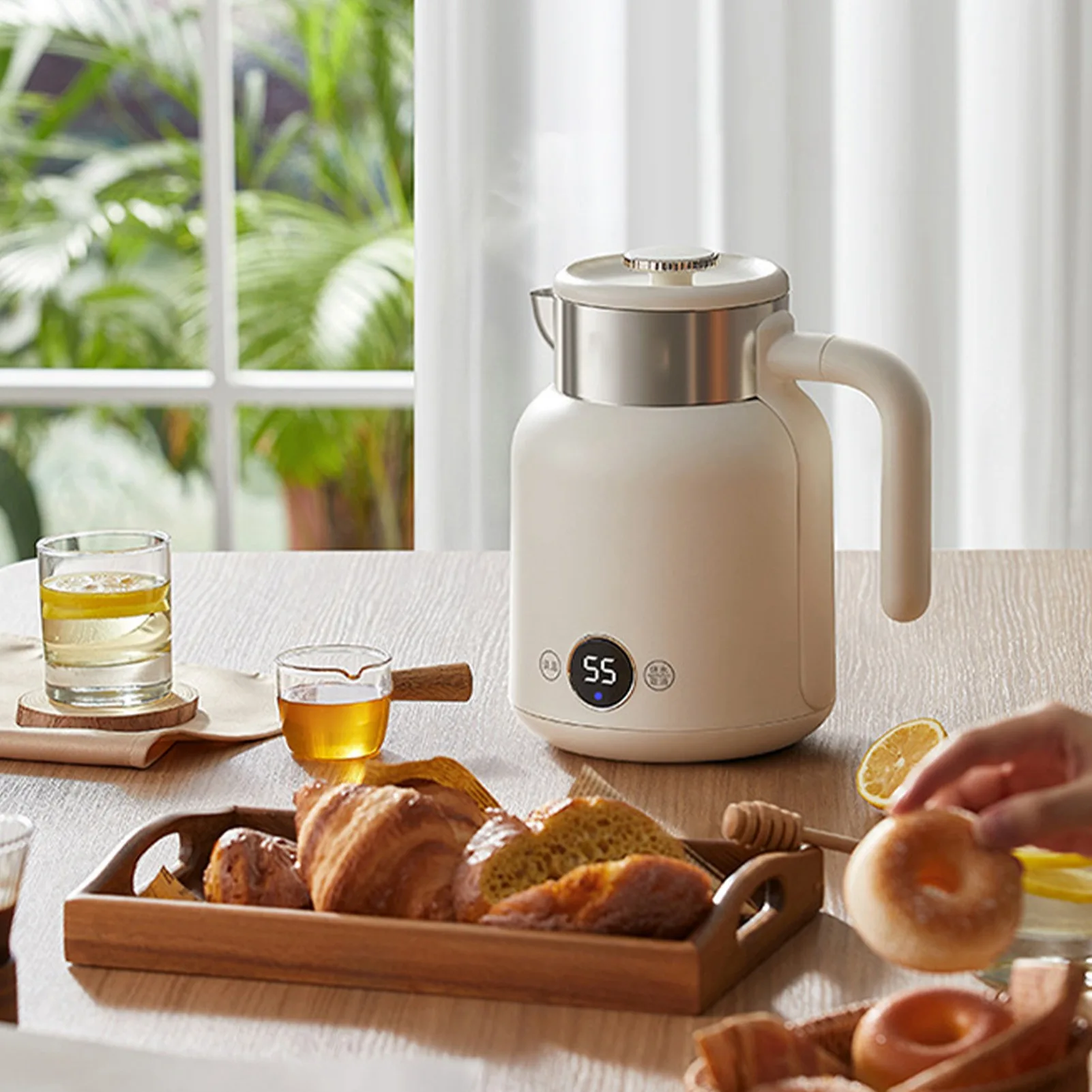 1500 واط غلاية كهربائية غلاية كهربائية غليان الماء 304 الفولاذ المقاوم للصدأ سعة كبيرة المحمولة لمكتب المنزل السفر 220 فولت