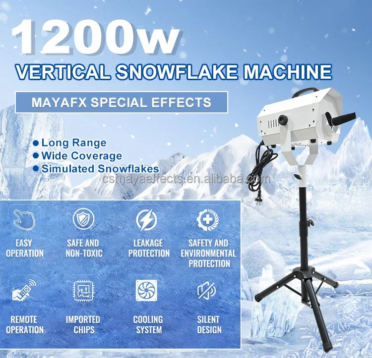 MAYAFX Portable Snowflake Machine Hot Selling Outdoor/Indoor Wedding Party Snowmaking Equipment with Remote Control