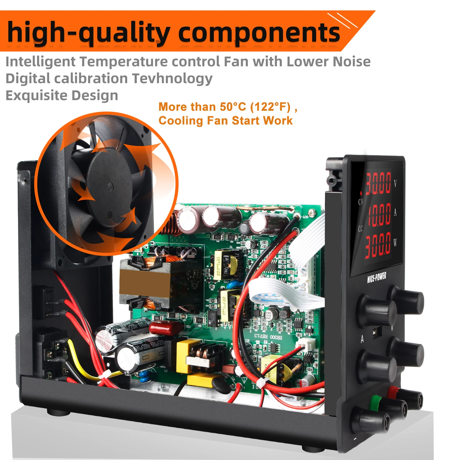 Nice-Power DC Power Supply Variable, 30V 60V 120V Adjustable Switching Regulated High Precision Bench Lab Power Supplies image 5