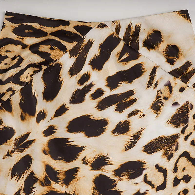 Leopard Print Midi Skirt-Vintage Low Waist Wrap Detail Chic Silhouette Flattering Fit Y2K Retro Edgy Streetwear Daily Outfit