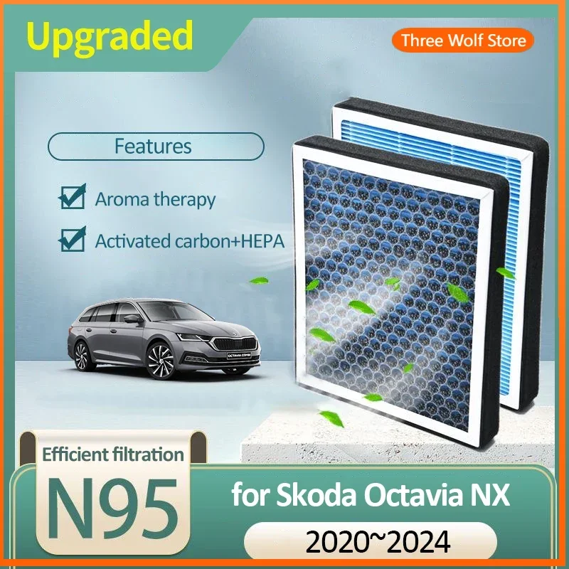 

Activated Carbon Air Filter for Skoda Octavia NX Mk4 2020 2021 2022 2023 2024 5Q0819653 Air Conditioner Filter Accessories Parts