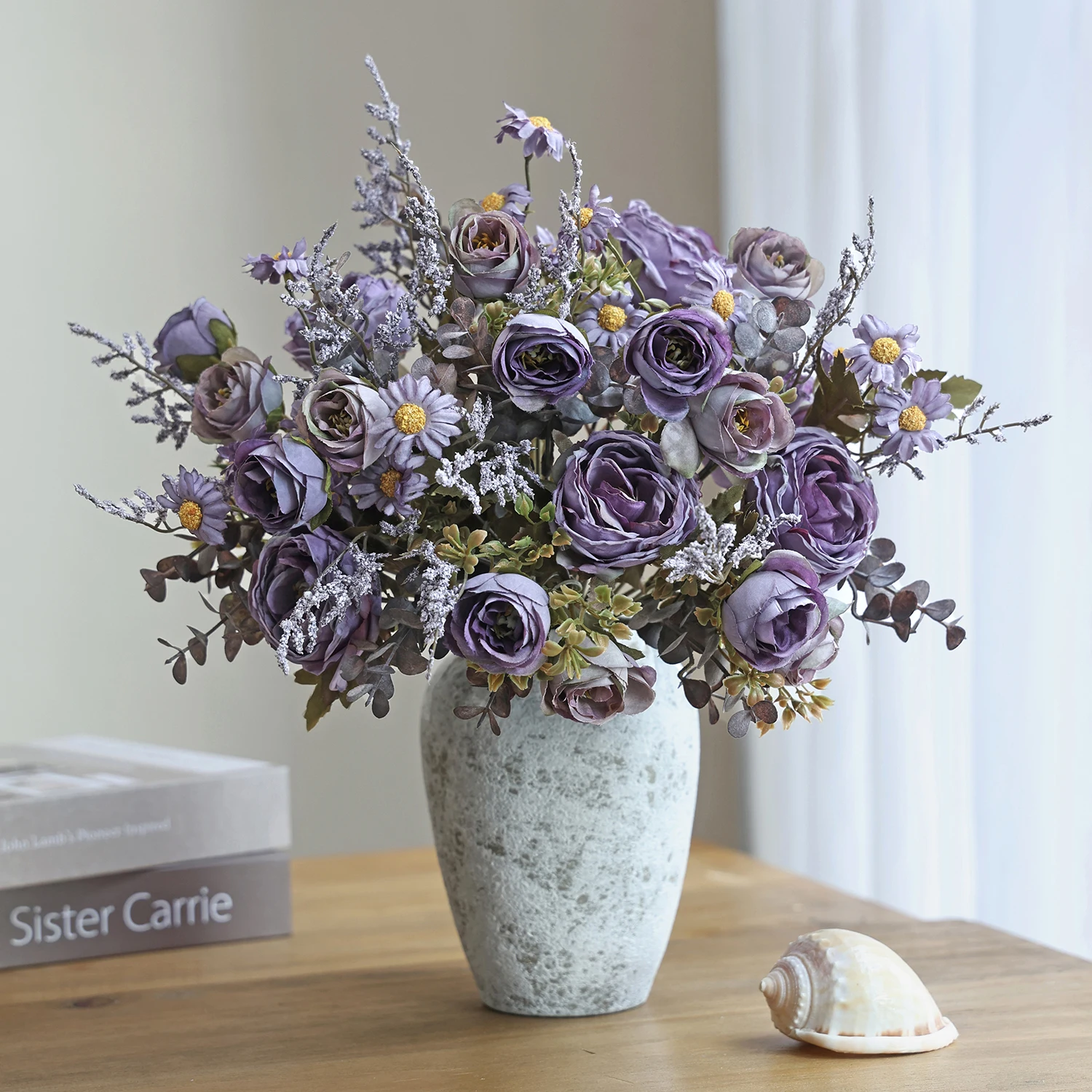 زهرة اصطناعية الحرير ارتفع عباد الشمس طاولة غرفة المنزل إكليل الزفاف باقة الزفاف ديكورا عيد الحب في الهواء الطلق ساحة حديقة لتقوم بها بنفسك هدية #5