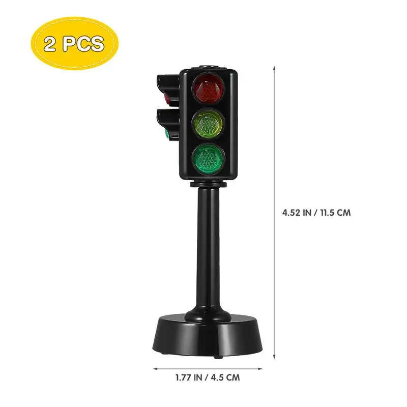 Imagem -06 - Traffic Light Toy com Suporte para Crianças Sinais de Estrada Decorações de Mesa Fontes de Festa Modelo Lâmpada de Parada Pcs