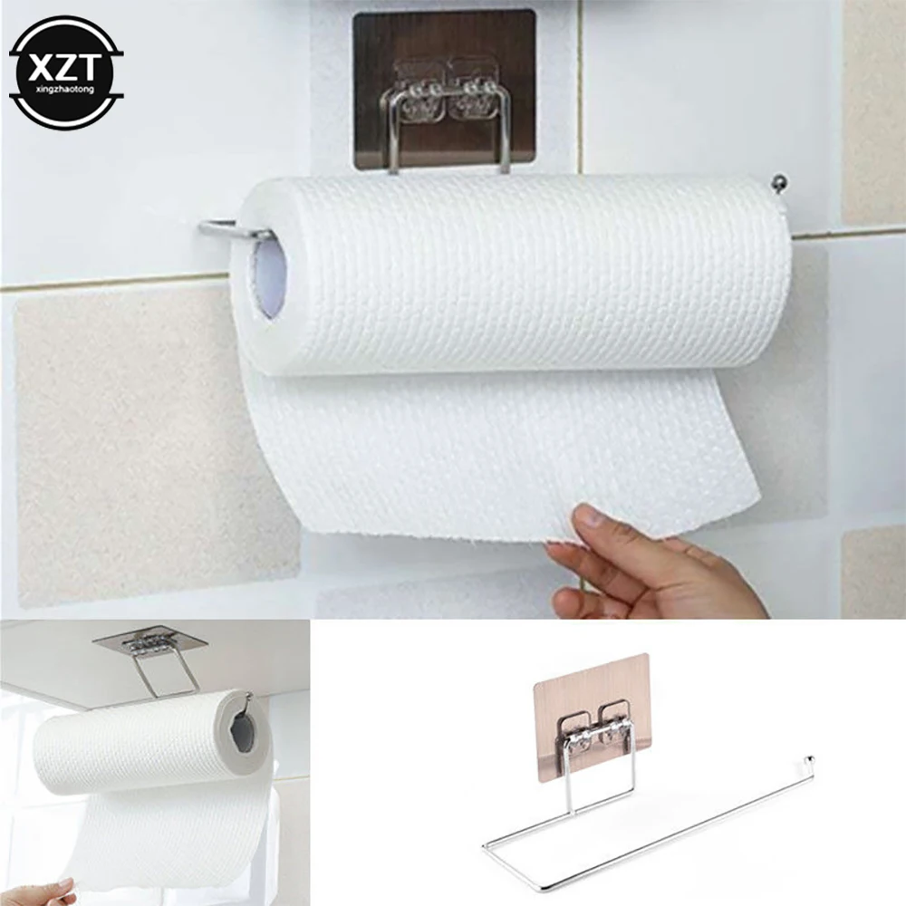 Kitchen Toilet Paper Holder Tissue Holder Hanging Bathroom Toilet Paper Holder Roll Paper Holder Towel Rack Storage Rack