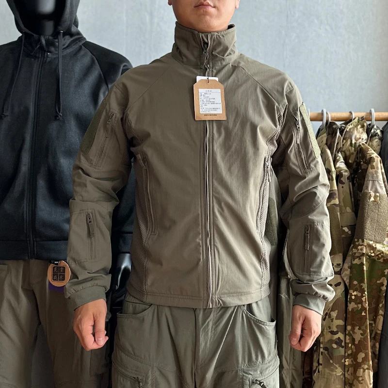 PRO Kurtka taktyczna Outdoor Combat Training Coat Oddychająca Softshell CS Tactic Sportowa odzież kamuflażowa Camping Jakcet — zdjęcie 3