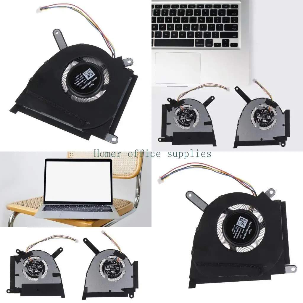

K43B Lightweight CPU GPU Cooling Fan Cooling Laptop Replacement Fan Quick Fixing Durable- for CPU/GPU/CPU&GPU for FX517
