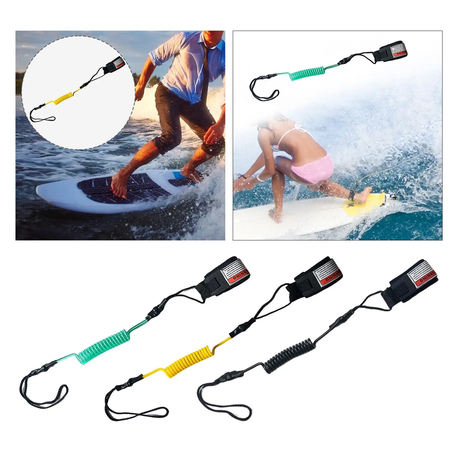 

Поводок для доски для серфинга для водных видов спорта, высокопрочный спиральный веревочный ремешок для доски для весла, ремешок на запястье для якоря лодки
