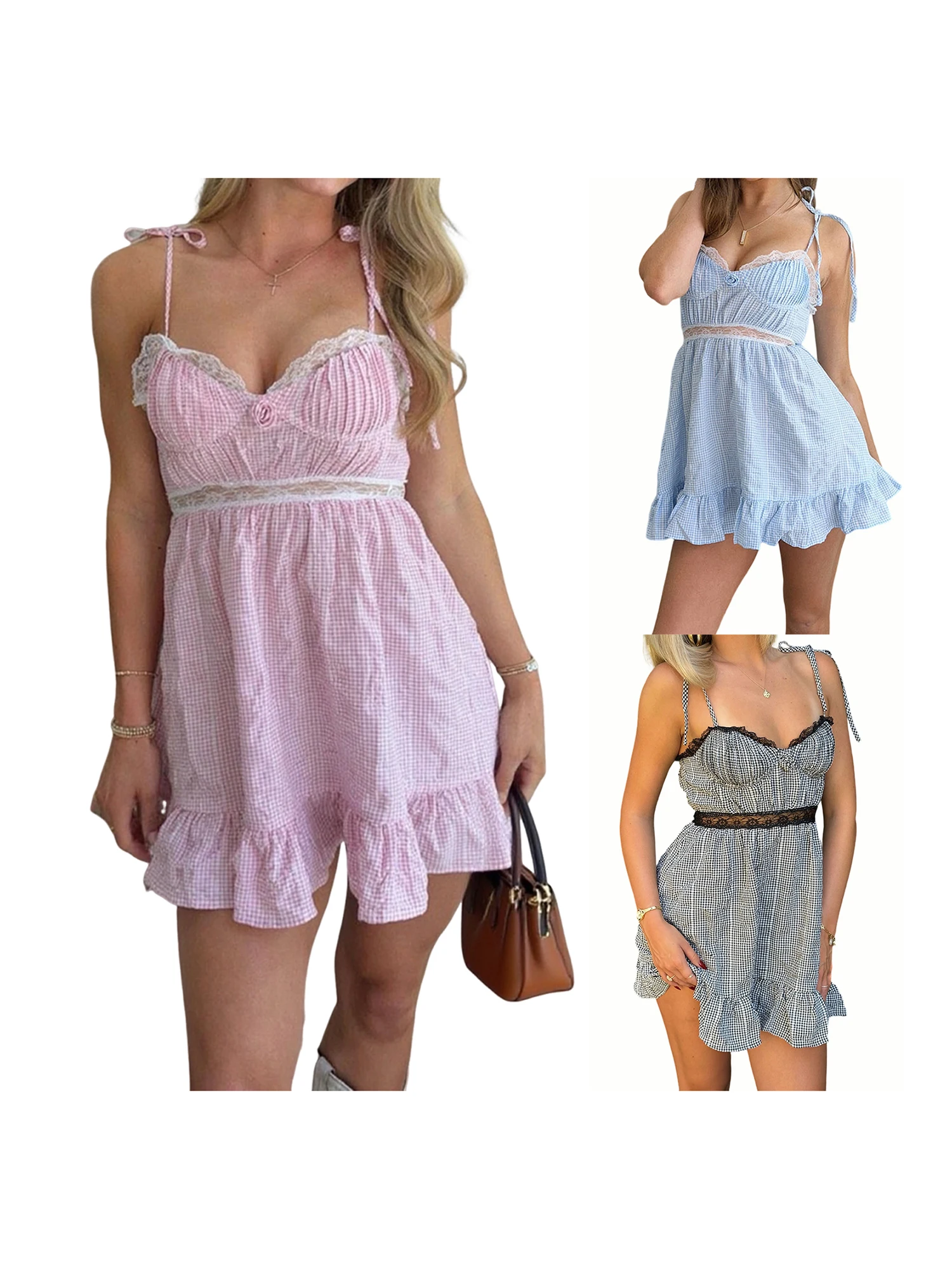 Elegantes, ärmelloses Blumendruck-Maxikleid mit V-Ausschnitt, Rüschensaum und Gürtel für Damen, Boho-Strandurlaub, langes Kleid mit Taschen