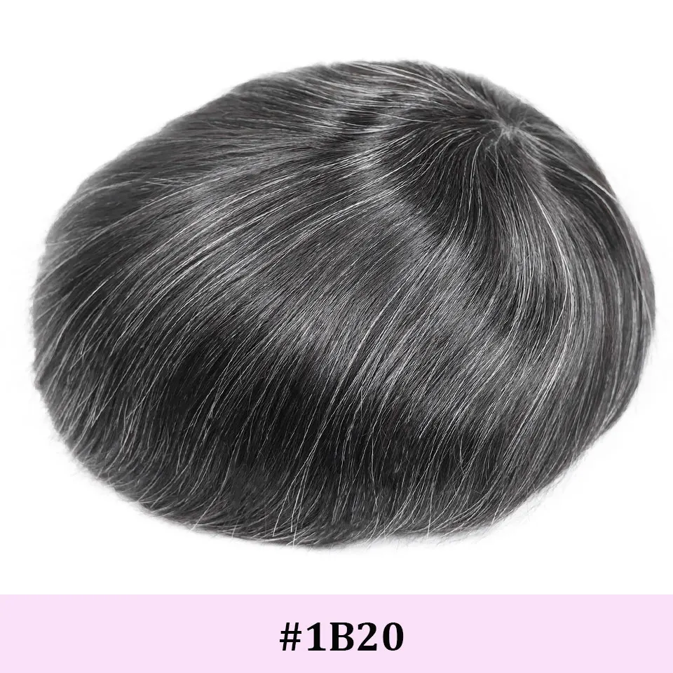 8x10 Full PU Men Toupee Invisible Hair System