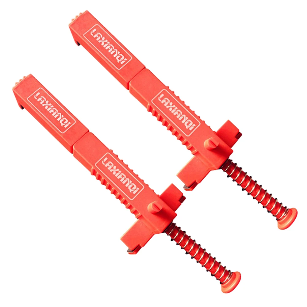 2Pcs Brick Liner Durable Anti-Skid Brick Line Runner Line Clip Wire Drawer Bricklaying Tools for Building Construction Black/Red