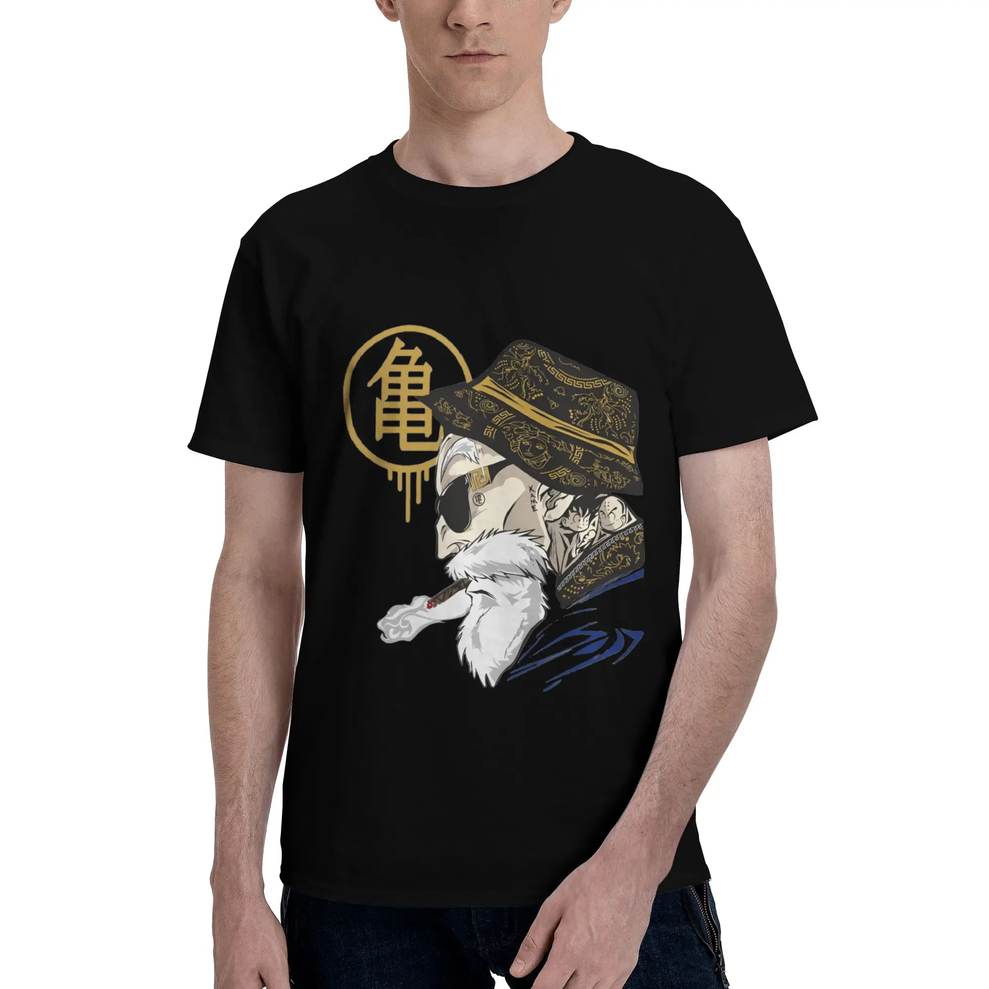 

Custom Masters Roshis Tshirt for Men Short Sleeve Leisure T Shirt Cool Mighty T-shirt Slim Fit 100% Cotton Tees Gift