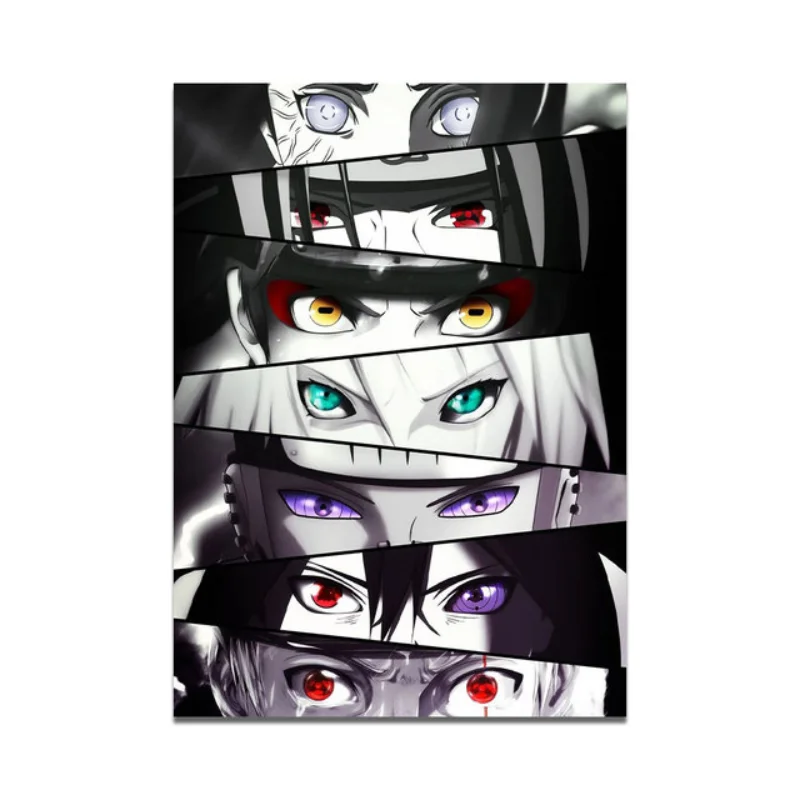 Anime One Piece Naruto Eyes No Frame Print Canvas Luffy Picture Dragon Ball Painting Team Bandai Poster Wall Artwork Home Decor