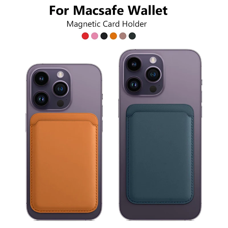 For Magsafe Magnetic Leather Slot Card Holder Wallet Case For iPhone 15 16 Pro Max 14 13 12 11 For Samsung S24 Ultra Accessories