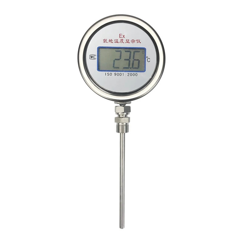 Digital Display Thermometer 100mm 200mm 300mm Stainless Steel Probe Temperature Control