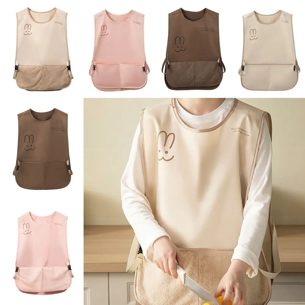 Waterproof Stain-Resistant Apron Vest Style Breathable Kitchen Aprons Wipeable Hands Anti Dirty Sleeveless Apron