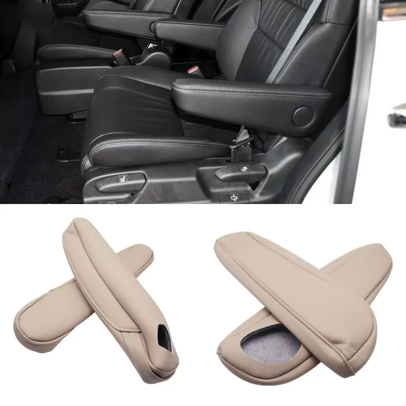 For Honda Odyssey 2015 2016 2017 Microfiber Leather Seat Armrest Handle Cover Trim