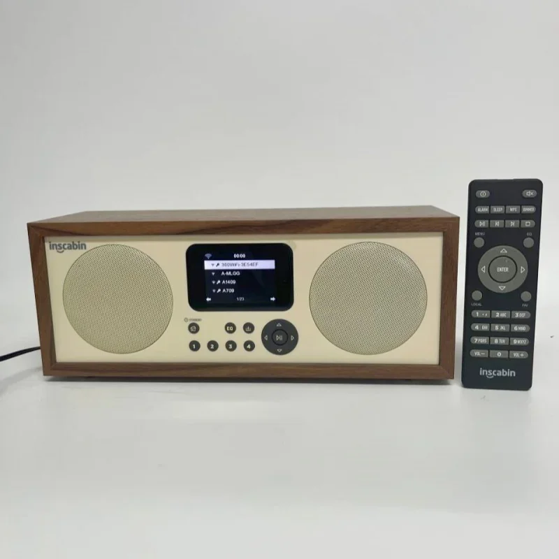 多機能インテリジェントWi-Fiスピーカー,ネットワークラジオ,デジタルラジオ,Bluetooth,ディスク接続,ホームデスク,目覚まし時計