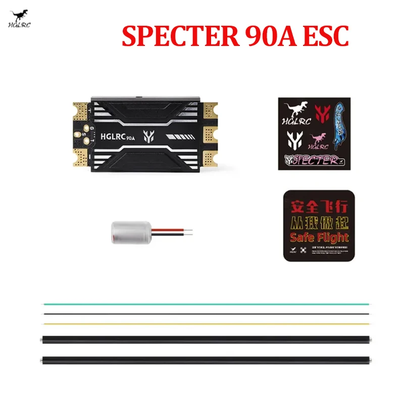 HGLRC SPECTER 90A ESC Dual MOS Support BL32 ESC Telemetry 2-8S for Movie-level X8, X4, and XCLASS RC FPV Drone