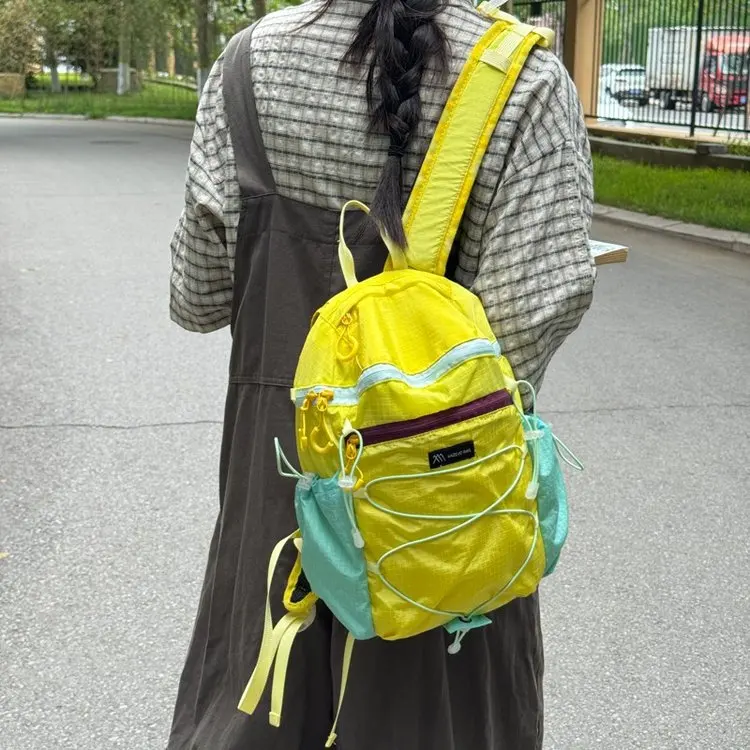 2026 New Outdoor Sports Leisure Large Capacity Backpack Simple Travel Hiking Mountain Climbing Commuting Bag Nylon Material
