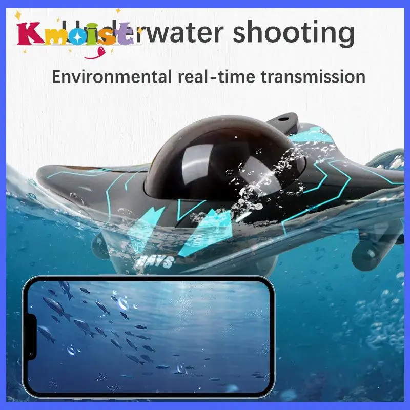 RC Boat Submarine with Camera Underwater 6CH Remote Control Wifi FPV Remote Control Boats Radio Control Toys for Boyts Kid Gifts