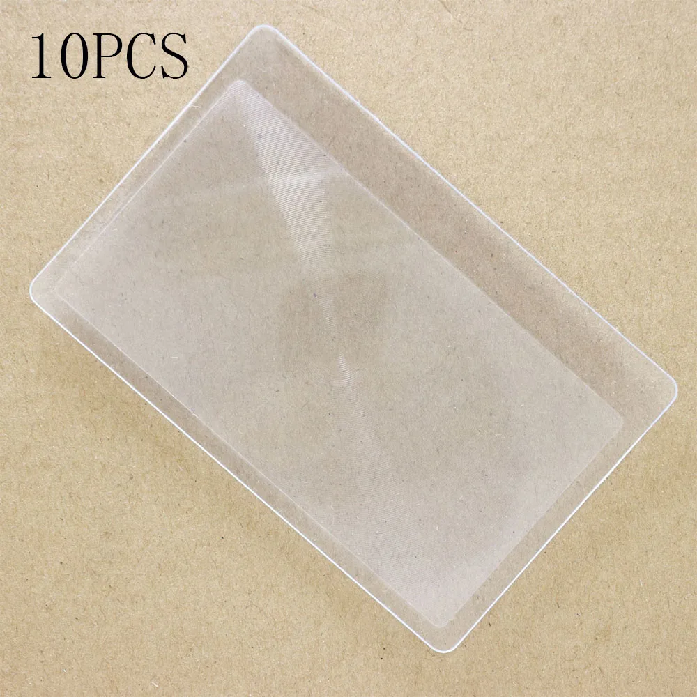 

5/10 PCS Magnifiers Card Shape 3X Transparent Magnifier Magnification Magnifying LENS Handheld Portable 85x55mm PVC Magnifier