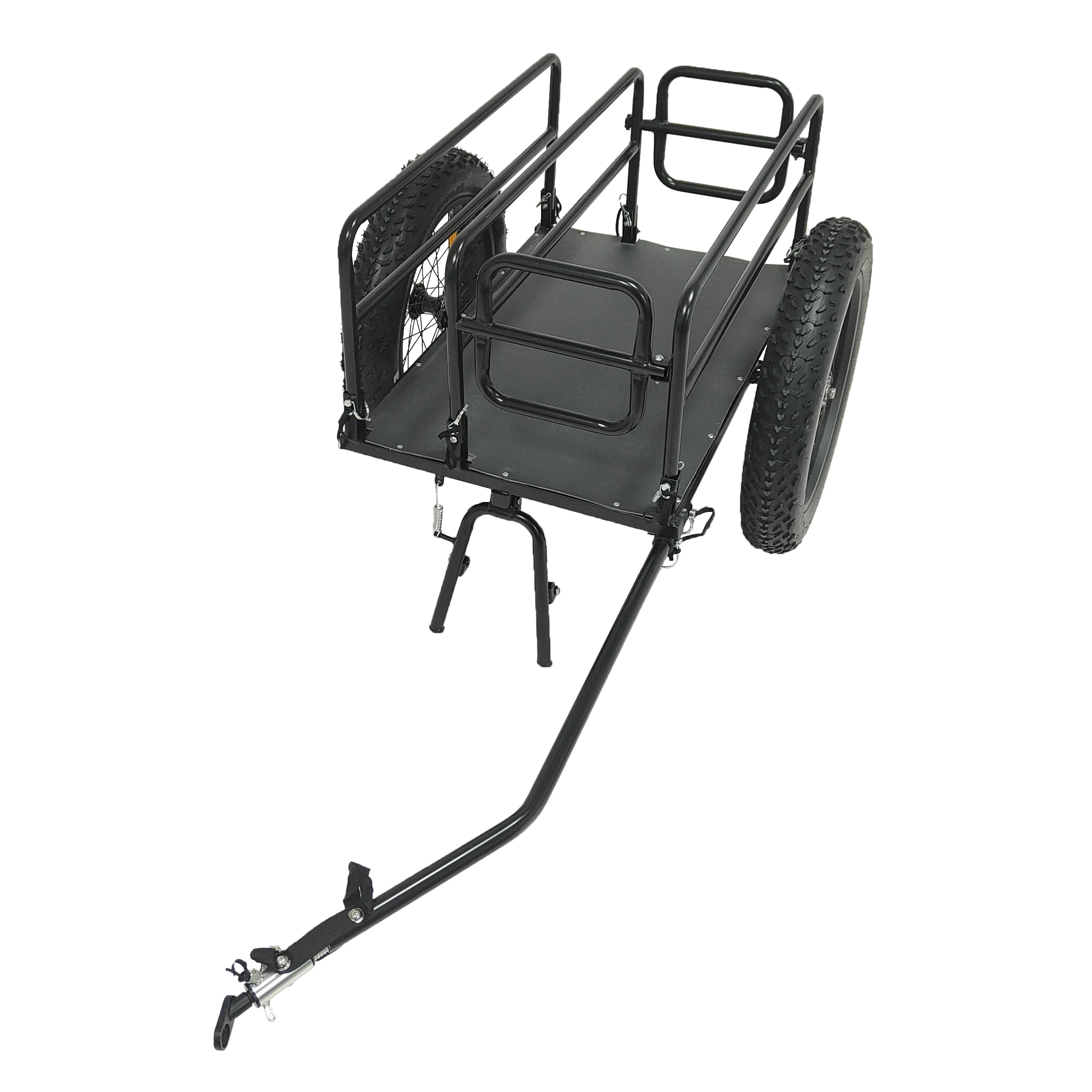 Steel Frame 45kg Payload Beach & Camping Cargo Trailer For 2-Wheel Bikes