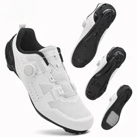 Zapatos de ciclismo de carretera para hombre, zapatillas transpirables de verano con tacos autoblocantes, antideslizantes, para bicicleta de montaña, zapatillas de carreras spd ligeras