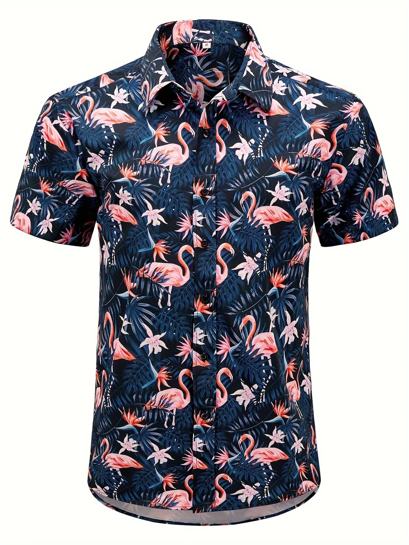 Camisa casual de manga curta de praia, roupa estampada de sombra de palma, roupas boutique masculinas, verão, 2024