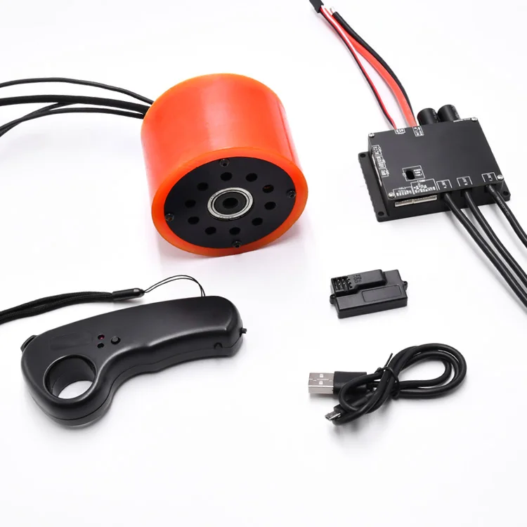 

1500W 83mm 90mm single hub motor kits with vesc 6 and remote controller for skateboard/scooter/robotic/machine