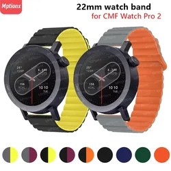 22mm Watch Silicone strap For CMF Watch Pro 2 Magnetic Loop Sport Wristband bracelet cmf watch pro 2 Smartwatch band accessories