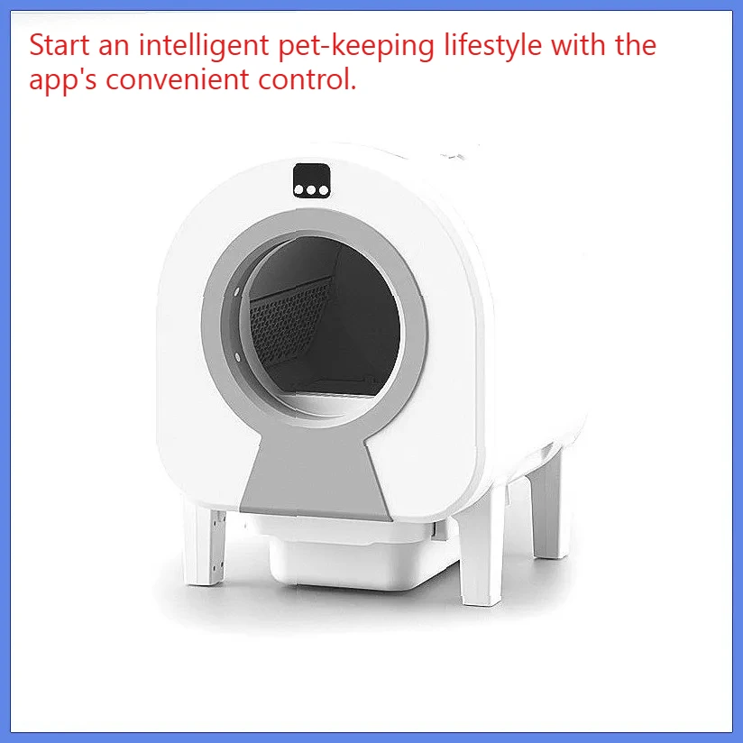 

Intelligent Cat Litter Box, Automatic Self-Cleaning, Enclosed Odor Control, Induction Activated, Electric Pet Toilet for Home
