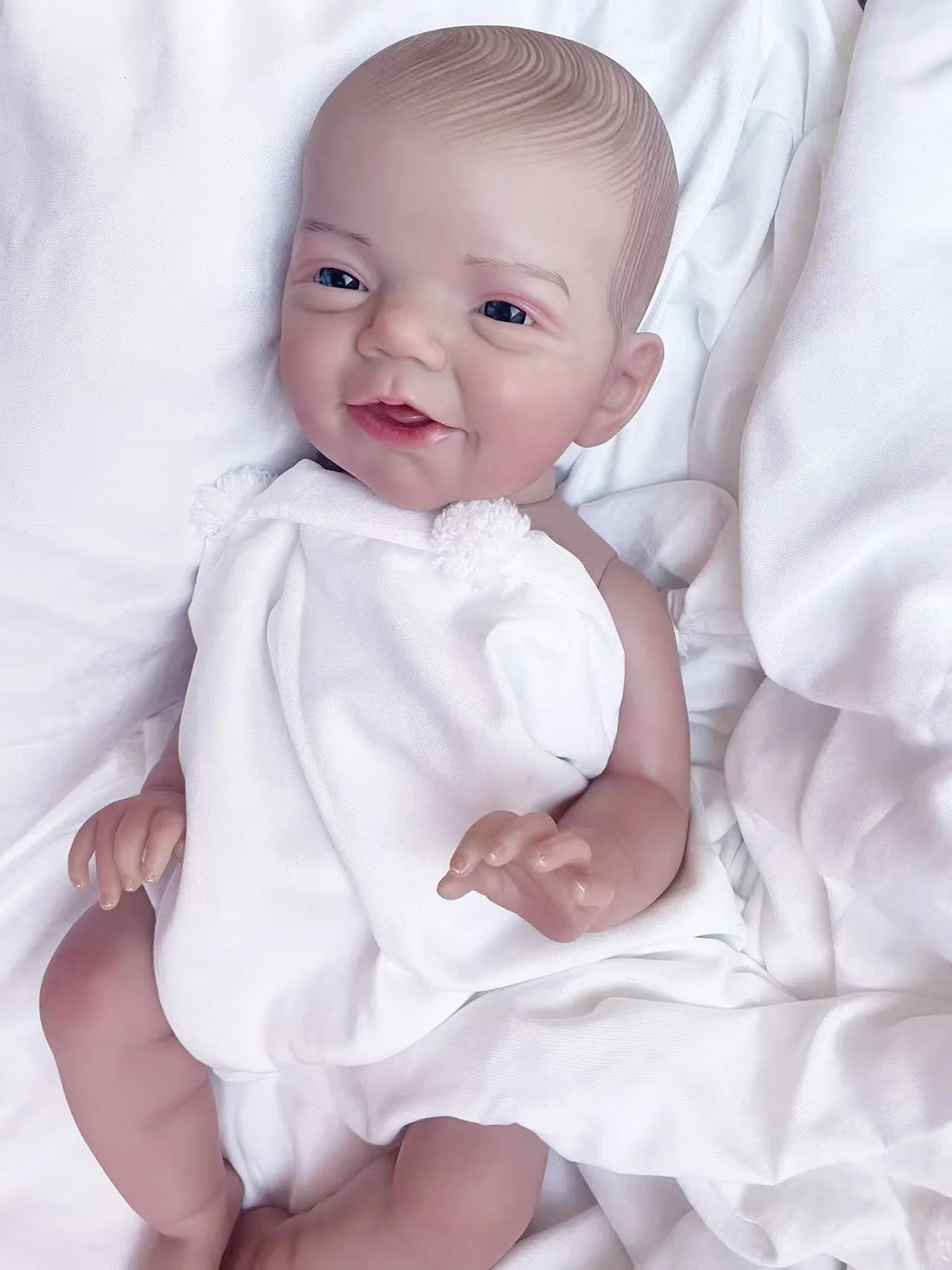 19Inch Charlie Full Body Vinyl Reborn Baby With 3D Skin Visible Veins Lifelike Soft Touch Christmas Gift for Children