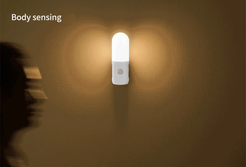 Motion Sensor 2 in 1 LED Night Light Rechargeable 3 Colors Wall Lamp Wireless Magnetic Spotlight for Bedroom Corridor and Stair