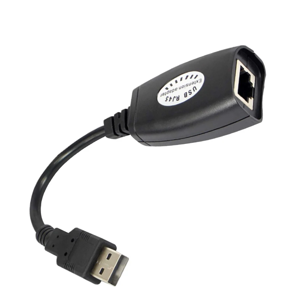 Penguat sinyal kabel USB ke Port jaringan, adaptor ekstensi kabel USB ke RJ45 RJ 45 LAN