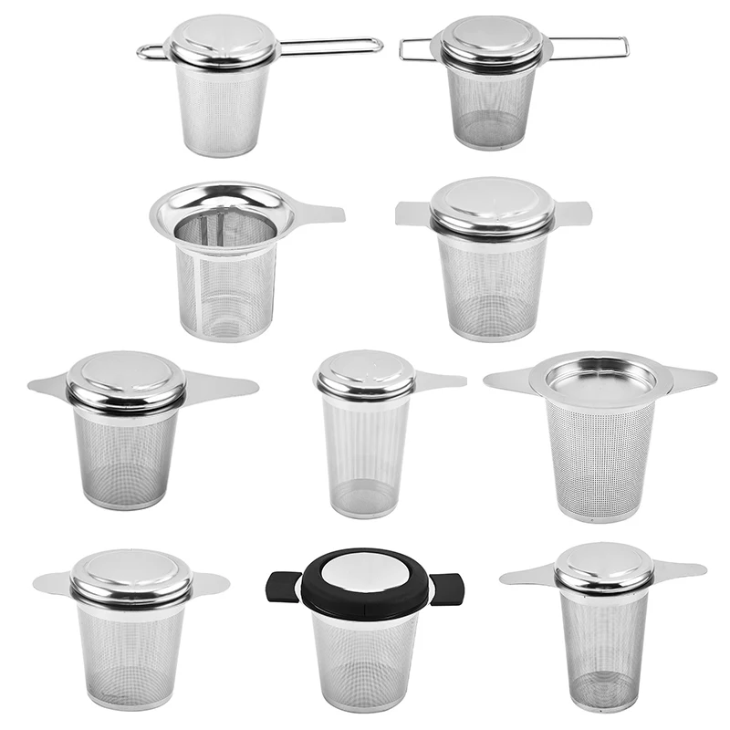 1 pieza 304 colador de té de acero inoxidable drenaje de té reutilizable infusor de té hoja de té especias filtro de té accesorios de cocina