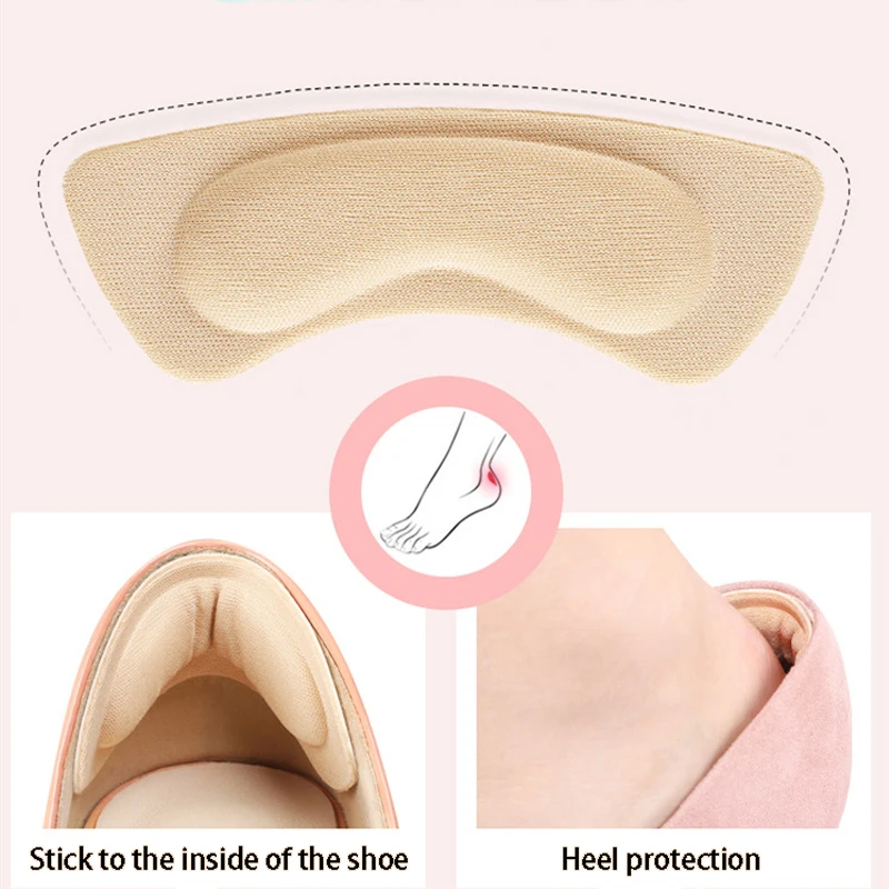 Heel Insole Patch Anti Abrasion Cushion Heel Protector Back Patch Adjustable Size Pain Relief Foot Care Inserts 6pcs/10pcs