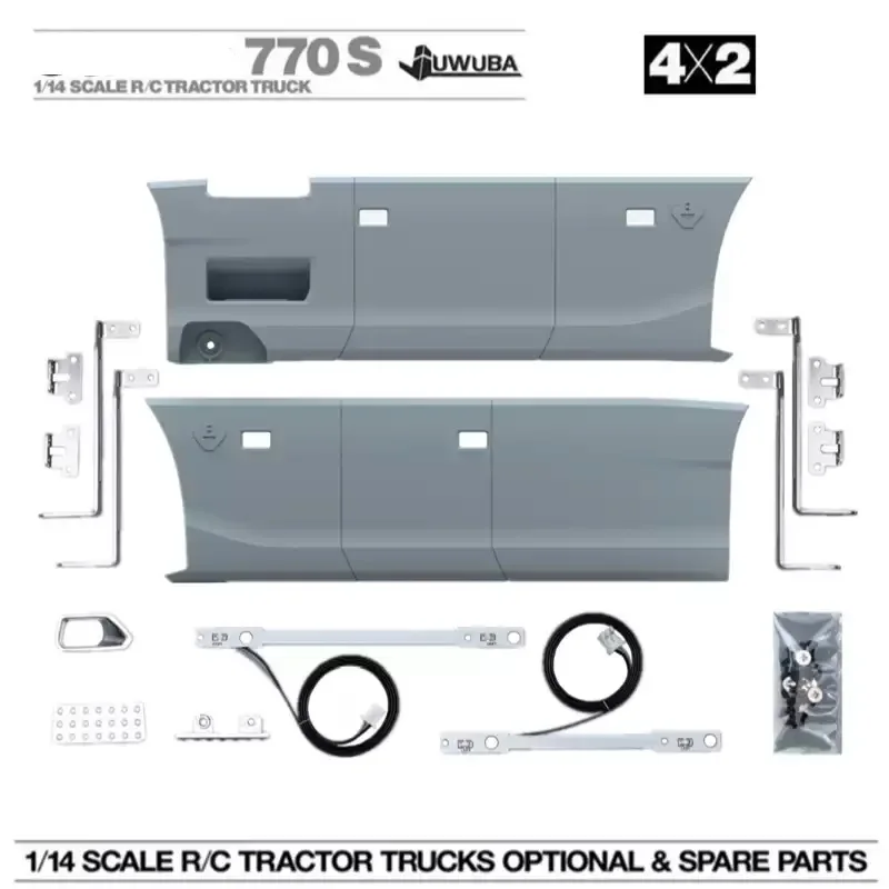 

LED Side Skirt Baffle for 1/14 Tamiya RC Dump Truck for SCANIA 770S 4X2 Car Upgrade Accessories