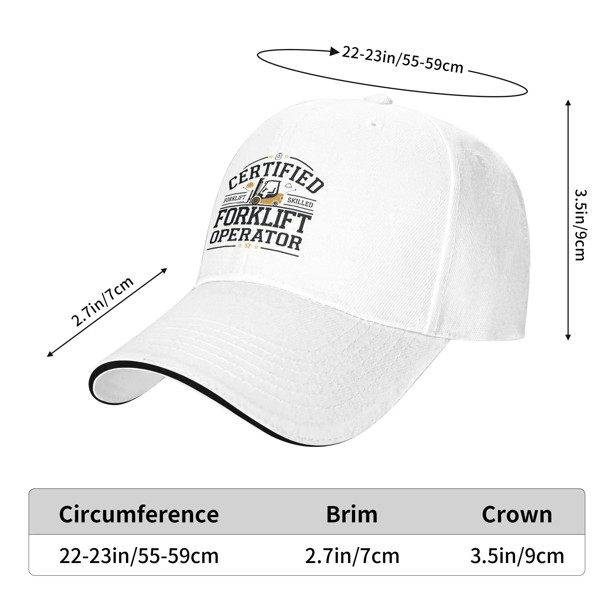 Certified Forklift Operator  Sun Baseball Cap Summer Women Men  Design Trucker Hat Hot Sale Fitted Retro Baseball Caps