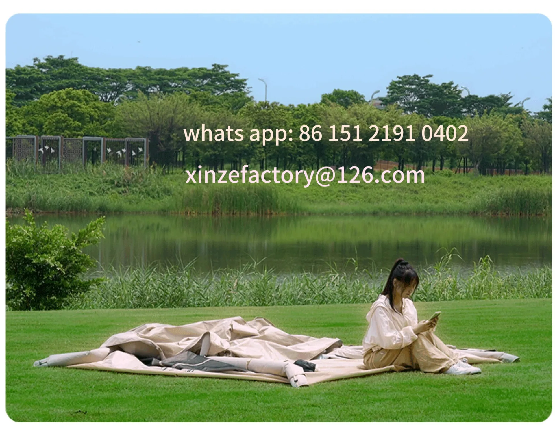 Customizable fully automatic inflatable tent outdoor