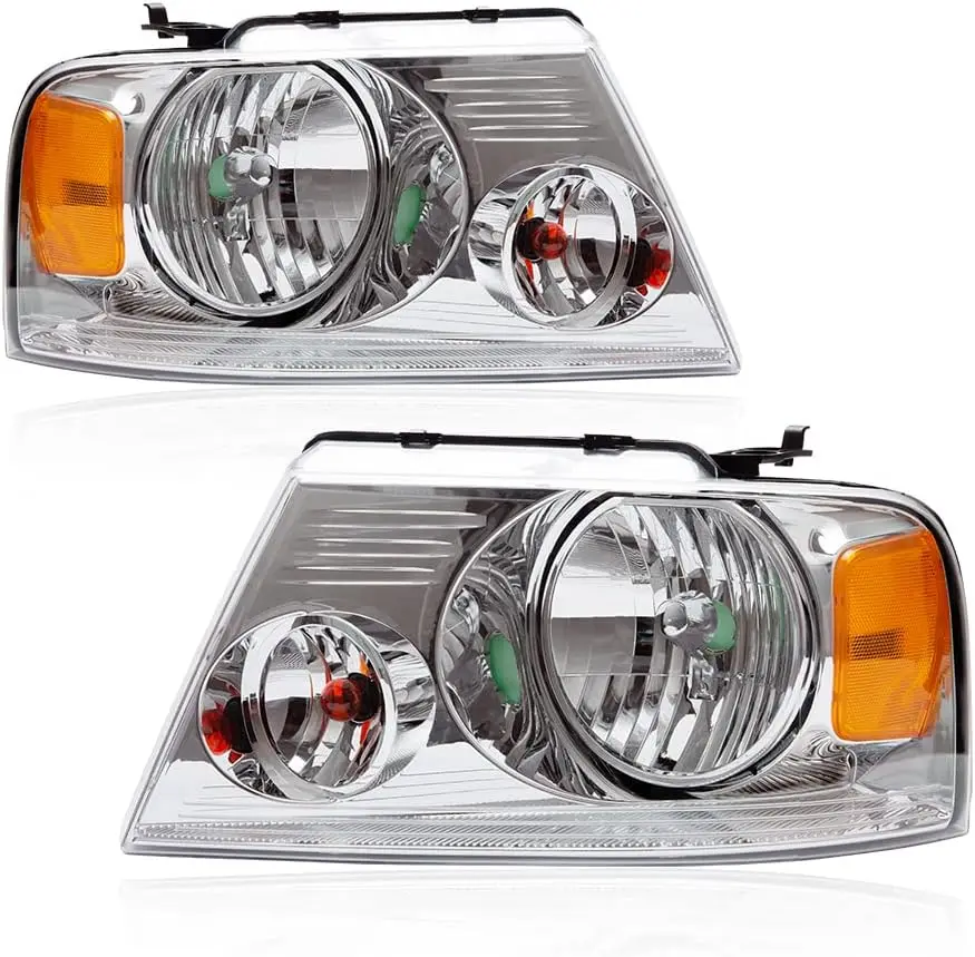 Headlights,Compatible with 2004-2008 Ford F150/2006-2008 Lincoln Mark LT, (NO For 2004 F150 Heritage/Flareside Beds Models) Clea