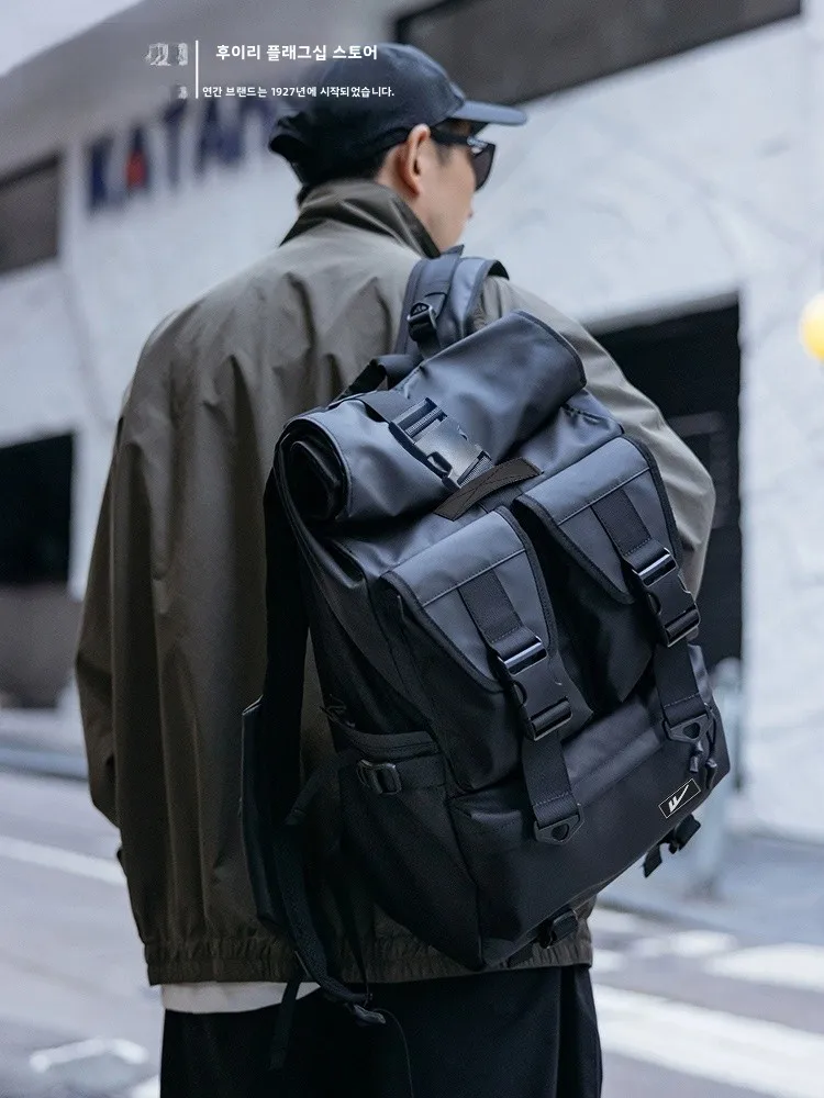 

HuiLi Men's Outdoor Climbing Bapa Large Capaci Lightweight Travel Hiking Bag Soft Handle Functional Sle Ox Cloth