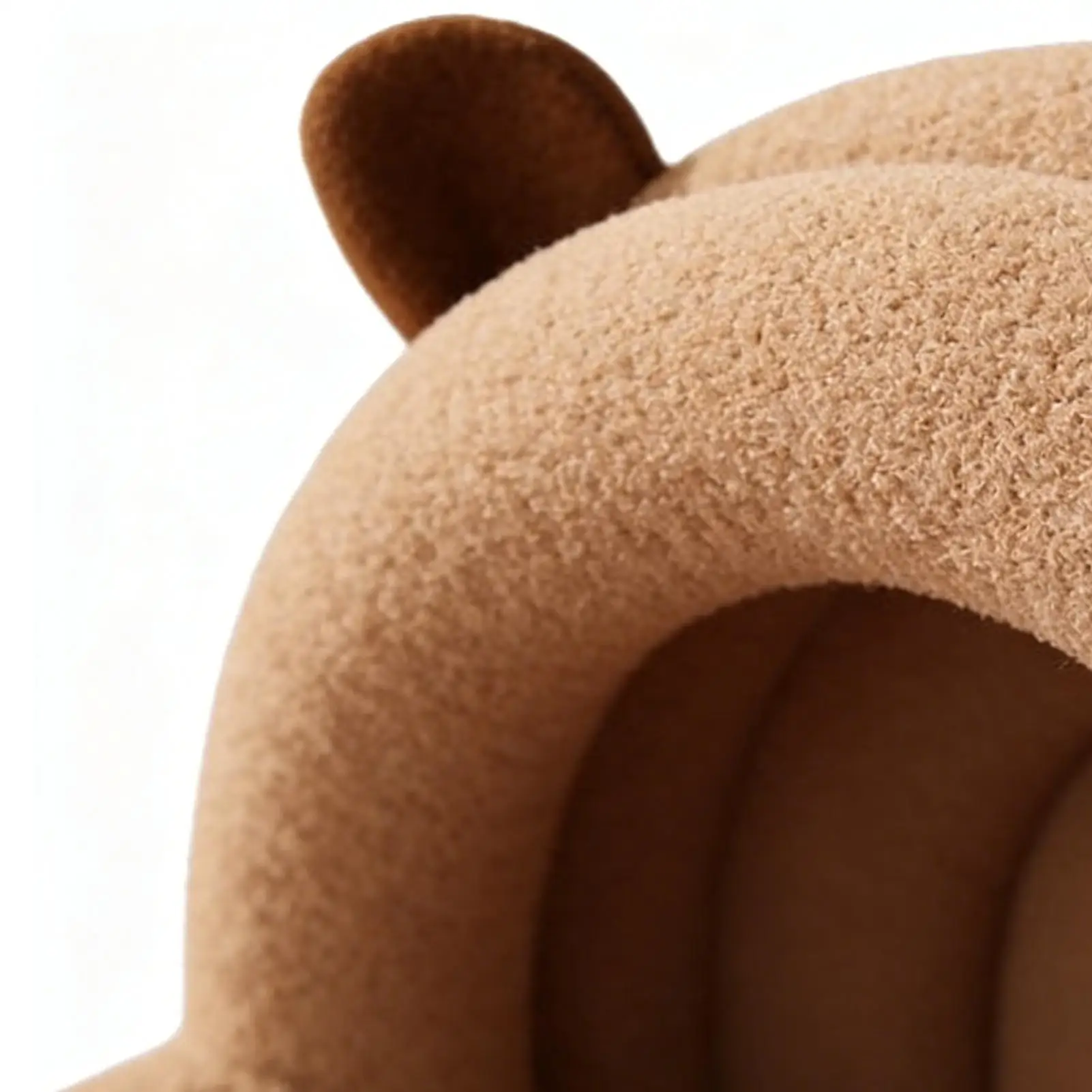 

Pet Bed Semi-Enclosed Capybara Themed Pet Cave With Detachable Plush Ball Winter Warm Kitten Bed For Indoor Living Room Bedroom